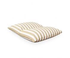 DESHOME - Poltrona Sacco Pouf da esterno giardino 170x140 cm idrorepellente sfoderabile lavabile con imbottitura Cuscinone da terra gigante Light pouf Crema