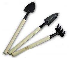 3pcs mini Garden Hand Tool kit pianta giardino vanga rastrello cazzuola manico in legno metallo testa giardiniere spedizione gratuita