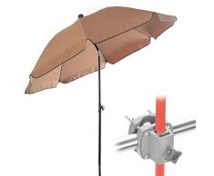 Set 4smile - ombrellone + porta ombrellone ringhiera del balcone SunnyBoy - ombrellone 200 cm SunnyJoy con clip, pieghevole, protezione solare UV 50+ - set completo