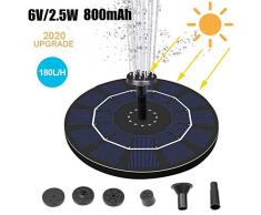 Hifuture - Pompa per fontana a energia solare, per giardino, uccelli, bagno, 6 V/2,5 W, kit per fontana a zampillo 2020