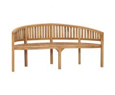 ZQQLVOO Panchina da Esterno Panchina da Giardino da Esterno Panchina a Forma di Banana 180 cm in Legno Massello di Teak per Uso Interno Che Esterno