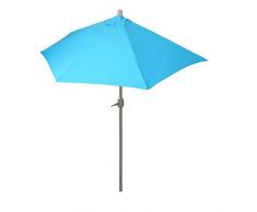 Ombrellone da balcone salvaspazio Parla Plus 145x285x252cm azzurro senza base