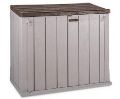 Toomax Capanno Porta Attrezzi Stora way 842L, da esterni, cm 129,5x74,5x111h, Grigio Talpa/Marrone