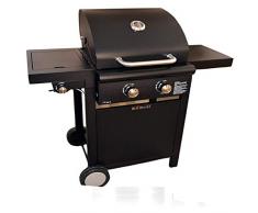 ke grill BARBECUE A GAS 2 FUOCHI CON FORNELLO 108X53X108CM ARREDO GIARDINO BBQ DA ESTERNO ART.KE001