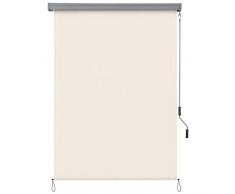 COSTWAY Tenda Tenda da Sole Verticale per Balcone, con Cassetta, per Esterni, Protezione da Vento e Sole (1,4 x 2,5 m, Beige)
