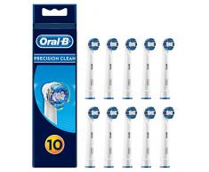 Oral-B Precision Clean Confezione da 10 Testine di Ricambio per Spazzolino Elettrico Ricaricabile, per Una Pulizia Accurata e Profonda, Pacco Adatto alla Buca delle Lettere, Versione Vecchia