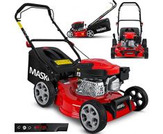Masko® Tosaerba a Benzina Trazione 5in1 Funzione di Pulizia EasyClean Funzione pacciamatura Scarico Laterale Larghezza di Taglio Elevata Regolazione dellaltezza di Taglio a 8 Posizioni