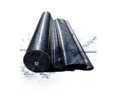 Flessibile Telo per Laghetti da Giardino Nero, Membrana Rinforzata in HDPE, Rivestimento per laghetto, per laghetti di Pesce, laghetti Koi, torrenti, 2x2m 3x7m 4x6m 5x9m 6x10m 8x14m 10x10m