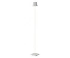 Sompex Troll - Lampada da giardino a LED, funzionamento a batteria, in alluminio, dimmerabile, protezione dagli spruzzi dacqua, colore: Bianco