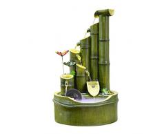 NXYJD Fatto a Mano in Resina di bambù Rockery Acqua Fontana Feng Shui Ornament Bonsai Figurine Regalo a casa Wedding Decoration