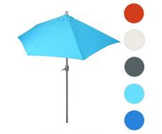 Mendler Ombrellone da Balcone salvaspazio Parla 135x260x252cm Azzurro Senza Base