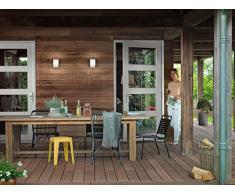 Philips Phyton Lampada LED da Parete, Giardino ed Esterni, Acciaio Spazzolato, 6W, Luce Fredda 4000K, Nero