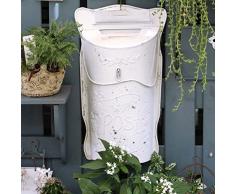 BAABJI Cassetta Postale in Metallo Verniciato Shabby Chic Cassetta Postale a Muro Cassetta Postale Stile Americano Cassetta Postale Vintage per Esterni Cassetta Postale in Ferro