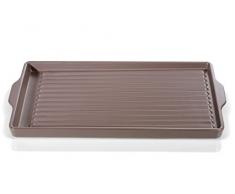 PIASTRA GRILL IN GRES RETTANGOLARE DA BARBECUE BBQ GRES CANNELLA TOPGRES 45,5X24 h 3