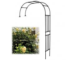 SYLJ Arco per Rampicanti Giardino Semicircolare, Arco da Giardino Semi-Laterale, Arco Giardino per Rose Metallo Alto 2,4 m, pergolato da Giardino, Resistente