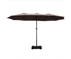 Ombrellone da Giardino, Ombrelloni da Terrazzo, Ombrellone Giardino Parasole 4.6m, Tende e Tettucci Parasole da Balcone e 12 Nervature Pesanti per Spiaggia, Giardino, Balcone (Cachi)