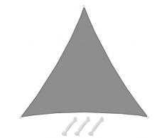 AMANKA 98% di Protezione UV: 7x7x7 Tenda Triangolare da Esterno Impermeabile - Vela Giardino Triangolare - Tenda da Sole per Esterno Vela - Vela Ombreggiante Triangolare Impermeabile - Telone Parasole