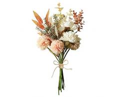 Weldomcor Fiori Artificiali Finti Fiore di Seta Mazzo Fiori Artificiali Ortensia per Casa Preparativi Nozze Festa Tavolo Centrotavola Decorazione, Champagne