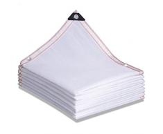 DENGTU1 Rete Ombreggiante 75% con Occhielli,Panno Ombreggiante Bianco,Vele Parasole,Rete Telo Ombra per Giardino/Terrazzo/Pergolato,Telo di Protezione per Piante da Serra da Esterno (2x4m/6.6x13ft)