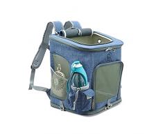 PETCUTE Zaino per Cani e Gatti,Traspirante Borsa Trasportino Cane con Struttura Solida,Pieghevole Borsa Trasportino per Cani con Materasso Morbido,Tracolla Regolabile,Carico Massimo 10kg