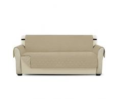 PETCUTE Copripoltrona per Divano Trapuntato Luxury Protegge da Animali Extra Morbido Beige 3 Plazas