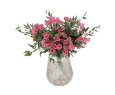 KENTIS - Bouquet di Fiori Veri - Rose a Grappolo Fucsia - Mazzo di Fiori Freschi a Domicilio Regalo