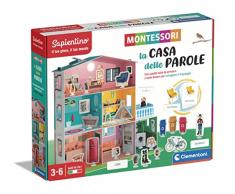 Clementoni- Sapientino casa delle Parole-casetta educativo con Tessere illustrate, Gioco Montessori 3 Anni-Made in Italy, Multicolore, 16343