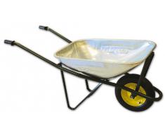 Carriola Standard Zincata Smontata con Ruota Pneumatica capacità 70 litri