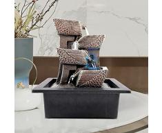 Fontana da interni con illuminazione, fontana decorativa per ufficio, decorazione della stanza, per interni ed esterni, decorazione da tavolo