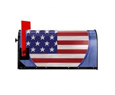 La Bandiera Degli Stati Uniti Stampato Cassetta Postale Copertura Magnetica 45,8x52,6 cm Casella Postale Involucri Giardino Decorazioni Postale Box Copertura