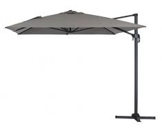 Viva Green 68253 Sun 4-Ombrellone da Giardino, Depresso Rettangolare in Alluminio, 3 x 4 m, Colore: Grigio