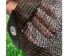 kufu01 Rete Ombreggiante Protezione Solare,Rete Telo Ombra per Privacy a 4 Pin Nero,Tessuto Ombra al 50%,Telo Frangivista Antivento,con Occhielli,per Piante Balcone Giardino Serra (3x3m/9.8x9.8ft)