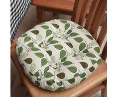 Cuscino per Sedia Tondo, Morbuy Boemia Stampa Cuscino Tatami Creativo Sedia da Ufficio Indietro Cuscini del Divano Cuscini per Interno ed Esterno Decorazione (45 * 45cm Staccabile,Foglia Verde)