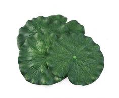 TOYANDONA 10Pcs Foglie di Loto Artificiale, 7 Pollici di Schiuma Galleggiante di Loto Lascia Ninfee Ornamenti per Laghetto Acquario