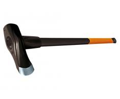 Fiskars Mazza scure 3 kg con paraurti (acciaio al carbonio forgiato), 2 in 1: ascia e mazza, Lama in acciaio temprato/Manico resistente in fibra di vetro, Nero/Arancione, X37, 1001704