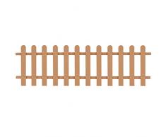 vidaXL Staccionata Recinzione Steccato Arredo Arredamento Recinto da Giardino Barriera Aiuole Robusta Resistente Elegante in WPC 200x60 cm