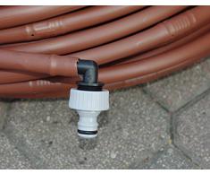TUBO FORATO DA 16 MM PER IRRIGAZIONE "ALA GOCCIOLANTE" AUTOCOMPENSANTE DA 100 MT COMPLETO DI RACCORDO AL RUBINETTO COLORE MARRONE