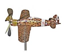 Aereo girandola segnavento, modello Macchi M.C. 200 Saetta, in Acciaio Inox su cuscinetti a sfera, Prodotto in Italia