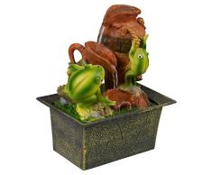 Cascata d'acqua Fontana per interni, effetto calmante Feng Shui scrivania top Feature, Frogs