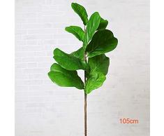 XIANNV 122cm Grandi Artificiale Ficus Albero Ramo Verde Piante di Palma Tropicale Foglie Arbusto Faux Gomma Albero Decorazione della Casa (Color : 105cm)