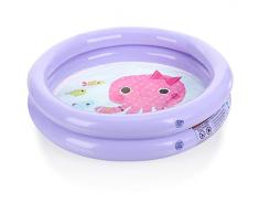 COM-FOUR® Piscina per bambini - piscina gonfiabile e rotonda per bambini da 1 a 3 anni - mini piscina a 2 anelli per balcone, terrazza e giardino
