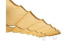 Ombra a Onda Vela Beige,Teloni Sun Ombreggianti,Tenda a Vela Estensibile Anti-UV,Telo Ombreggiante,Tenda da Sole Traspirante,con Kit di Montaggio,per Giardino (1.5x3m/4.9x9.8ft)