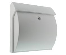 Burg-Wächter Classico 4931 W Cassetta Postale Compatta con Arresto di Apertura, Bianco