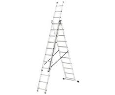 Hailo – Scala combinata in alluminio L680 3 pezzi 3 x 11 gradini, metallico, 1033 – 701