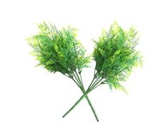 Warmhm 2Pcs Verde Simulazione Felce Pianta Arbusti Artificiali Foglie Pianta Simulazione Piante Verdi Piante Acquatiche Felce Verde Pianta Arbustiva Finta
