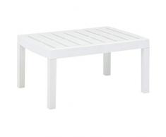 Lechnical Tavolino da Esterno Tavolino Basso da Giardino con Balcone Tavoli da Cucina Plastica Tavolo da Pranzo Salone mobili per Ufficio Bianco 78x55x38 cm