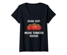 Donna Gartentner - Serra per pomodori Maglietta con Collo a V