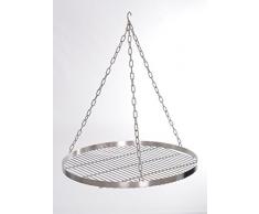 Ø 60 cm in acciaio inox, Grill 14 mm Stab distanza Grill Griglia girevole V2 A Griglia fuoco Shell Shell Grill Barbecue rotondo
