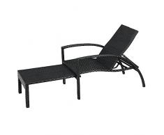 ZzZana Sedie da Salotto Pieghevoli, Telescopico Patio Chaise Lounge In Rattan con Schienale Regolabile, Sedie Reclinabili per Piscina per Giardino Allaperto a Bordo Piscina