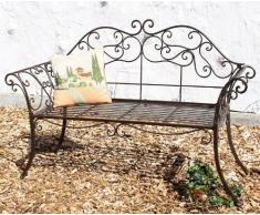 Panchina da giardino 111183 2 Marrone Banca 146 centimetri ferro battuto panchina in metallo panchina